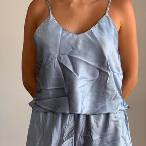 ROMWE Satin Cami With Shorts PJ NWOT sz SM